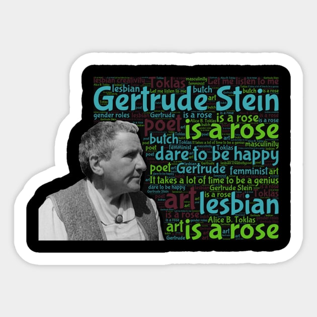 Gertrude Stein lesbian feminist icon Sticker by irresolute-drab